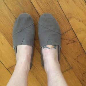 Grey Toms. Fit like 7.